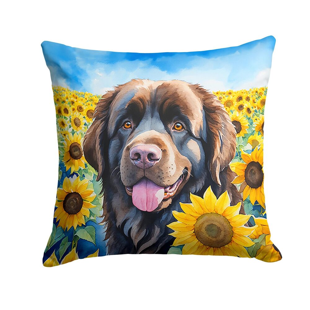 8410 in Sunflowers Throw Pillow, 18Hx18W, Newfoundland 6124